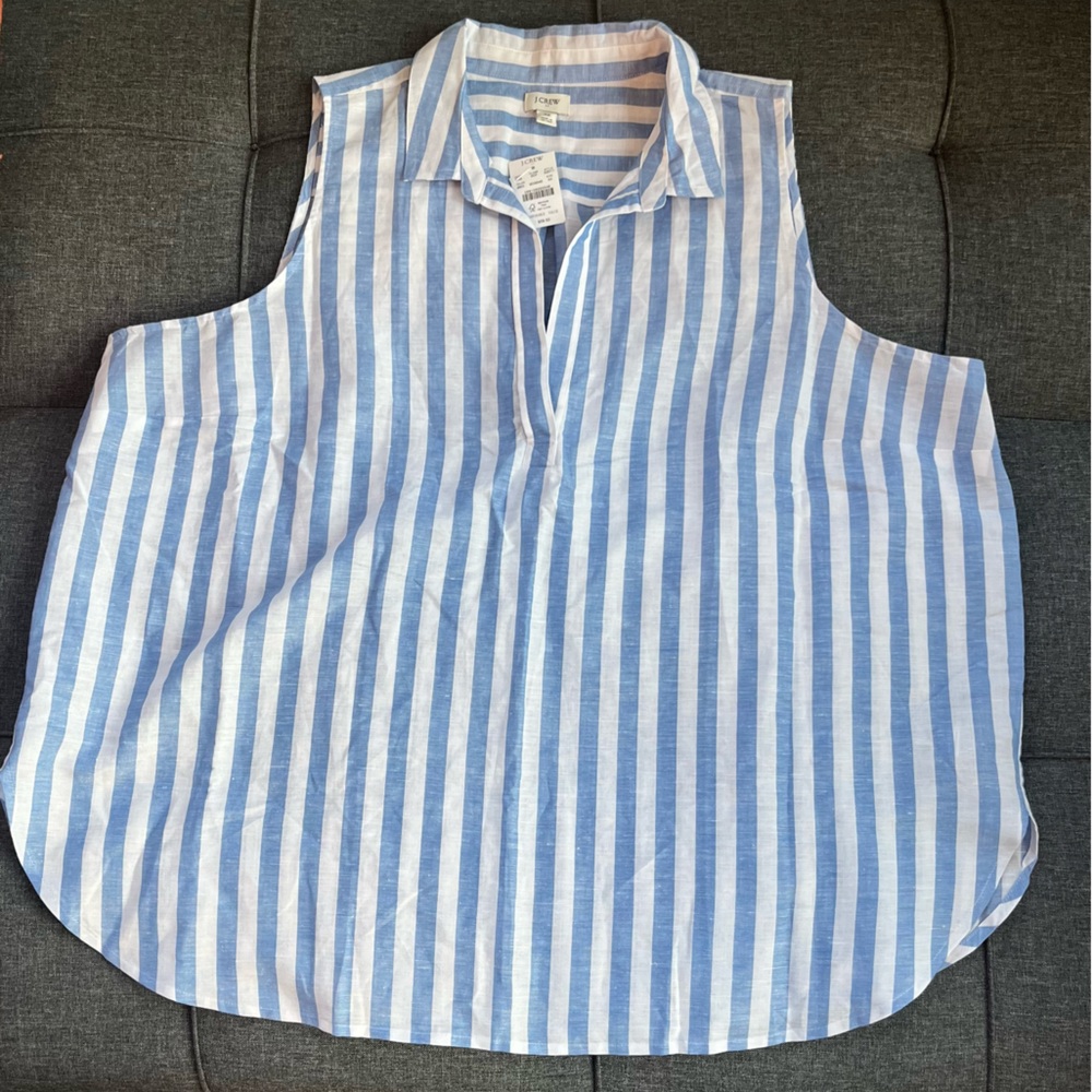 J Crew Collared Striped Women’s 3X Tank